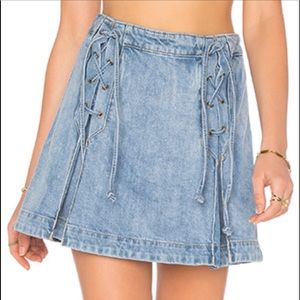 Free people jean skirt